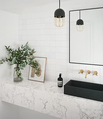 Bathroom countertop detail